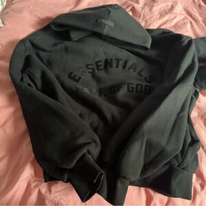 Essentials fear of god black hoodie
